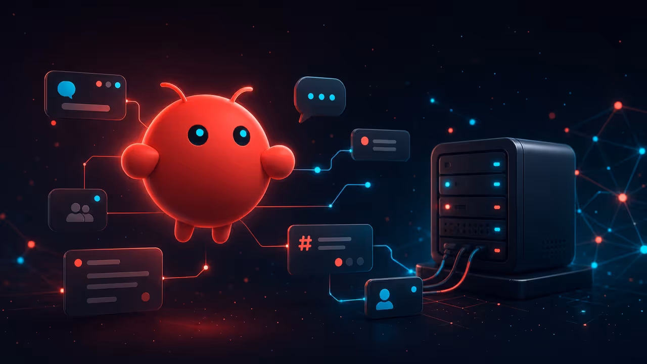 Ilustração do OpenClaw como assistente de IA conectado a canais de mensagem e a um servidor VPS