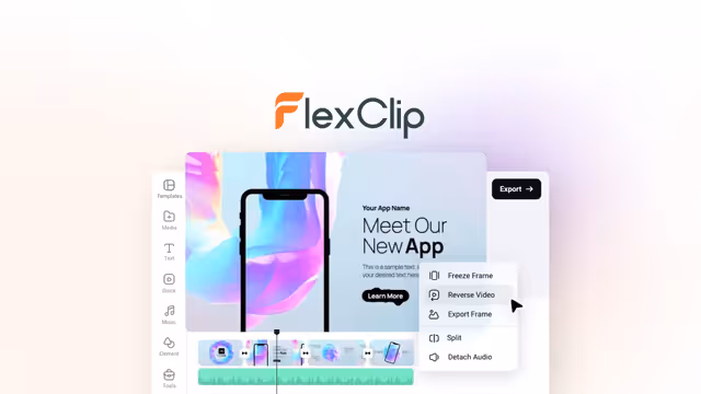 FlexClip - lifetime deal no AppSumo