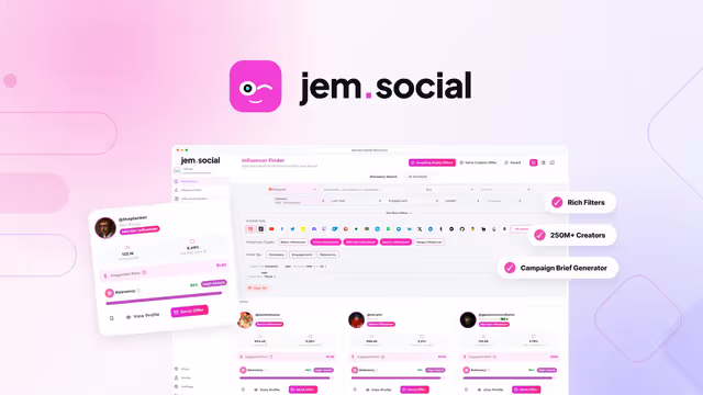 Jem Social - lifetime deal no AppSumo