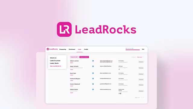 LeadRocks - lifetime deal no AppSumo