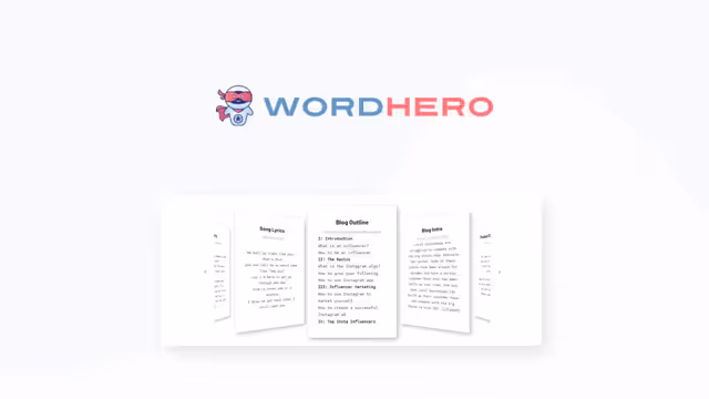 WordHero - AI Content Writer - lifetime deal no AppSumo