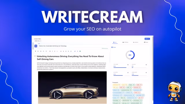 Writecream - Your SEO Agent - lifetime deal no AppSumo