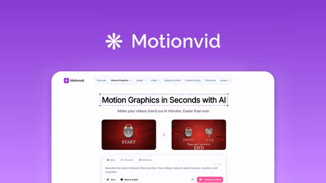 Motionvid AI - lifetime deal no AppSumo