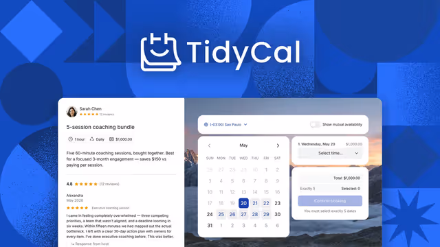 TidyCal - lifetime deal no AppSumo