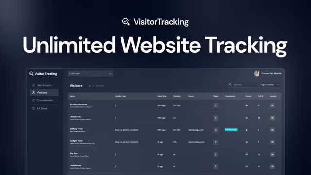 Visitor Tracking - Unlimited Website Tracking - lifetime deal no AppSumo