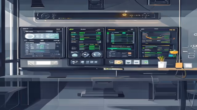 Ilustracao editorial de automacao com Coolify e n8n na VPS da Servla