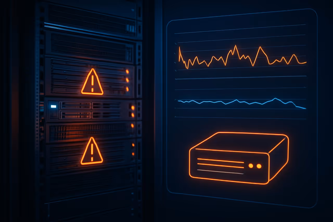 Dashboard de monitoramento mostrando CPU e RAM de containers Docker rodando em VPS com recursos limitados