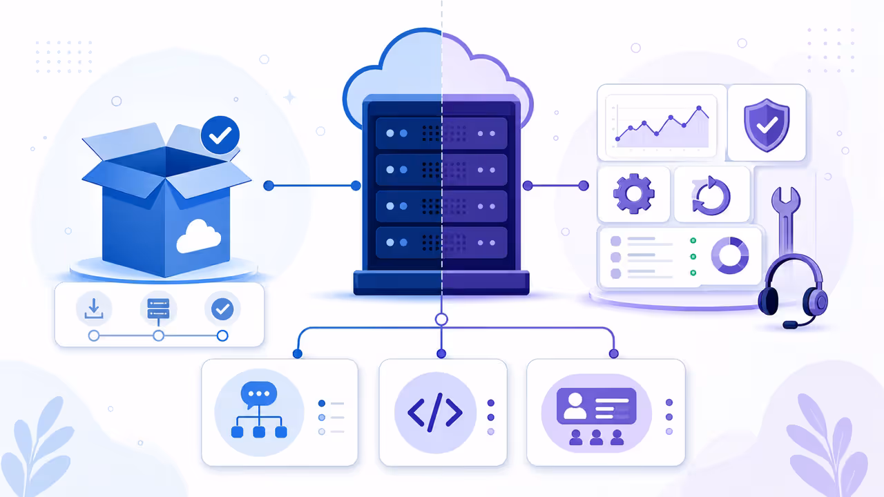 Ilustração: VPS pronta não é VPS gerenciada