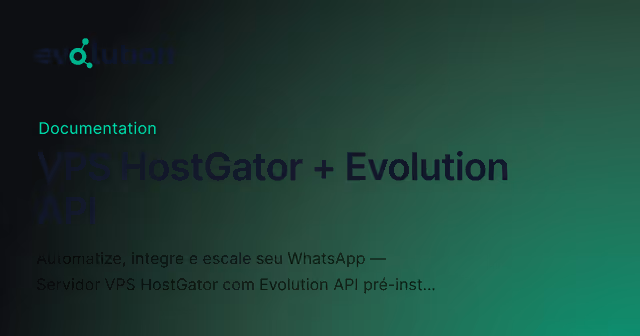 HostGator VPS com Evolution API — Ver planos de VPS com Evolution API