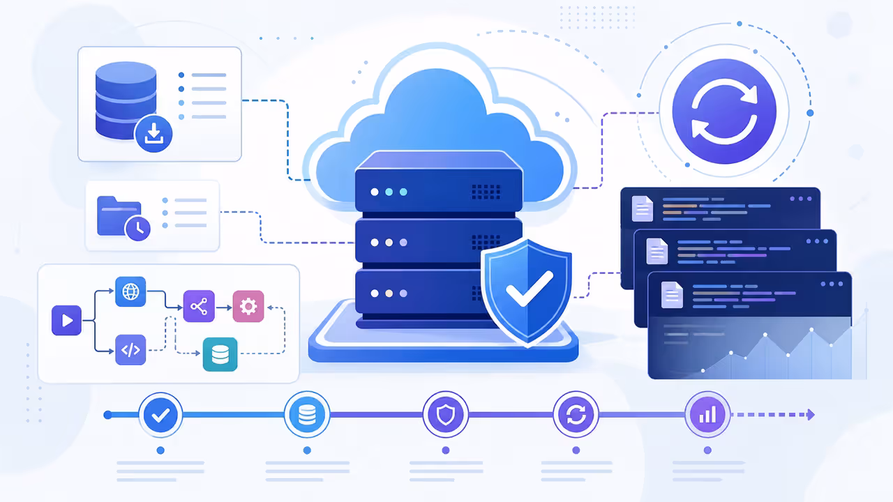 Ilustração: Backup, logs e atualizações