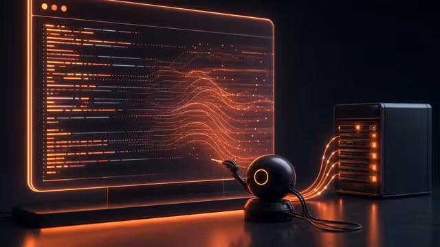 Terminal com agente de programação por IA rodando em servidor VPS