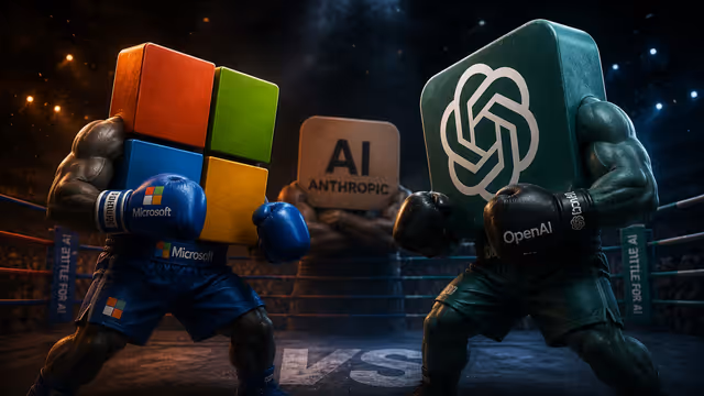 Imagem ilustrativa: Microsoft treina vendedores a falar mal de OpenAI e Anthropic — e a ironia é histórica