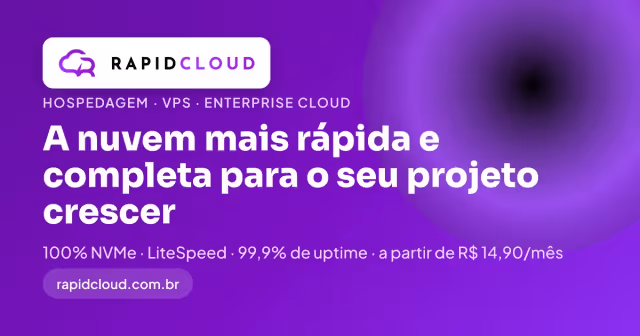RapidCloud Hospedagem cPanel e DirectAdmin — Hospedagem compartilhada a partir de R$ 29/mês com 50% OFF nos dois primeiros meses