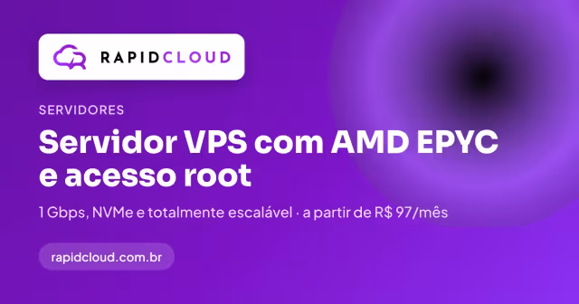 RapidCloud VPS — VPS a partir de R$ 97/mês com 50% OFF nos 2 primeiros meses