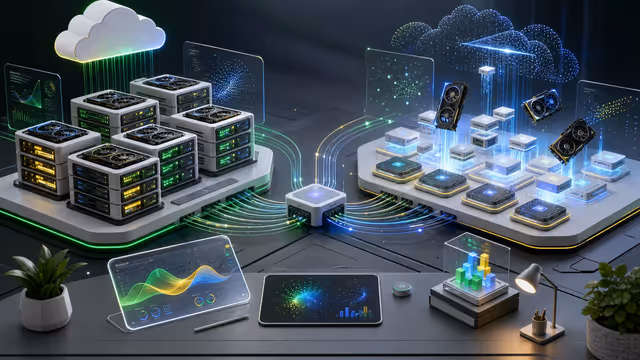Ilustração de GPU cloud para IA com pods e serverless no ecossistema RunPod