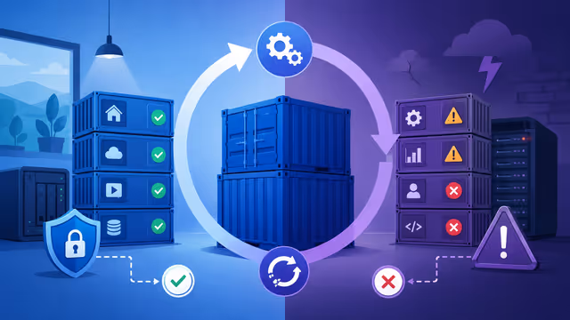 Atualização segura de containers em VPS com backup, healthcheck e caminho de falha