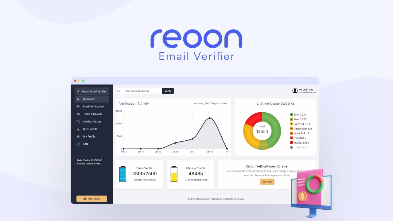 Reoon Email Verifier: vale a pena o lifetime deal do AppSumo? (análise 2026) 3 Reoon Email Verifier — lifetime deal no AppSumo