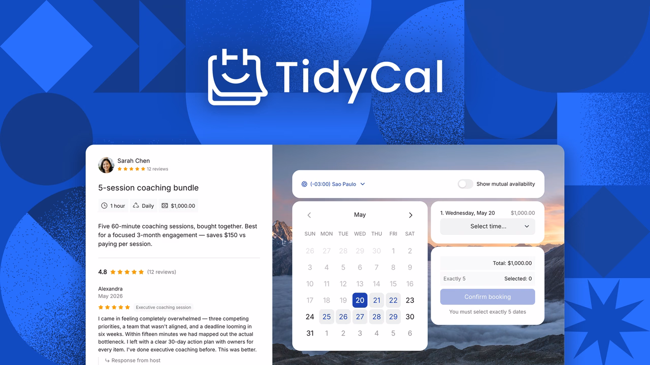 TidyCal: vale a pena o lifetime deal do AppSumo? (análise 2026) 3 TidyCal — lifetime deal no AppSumo